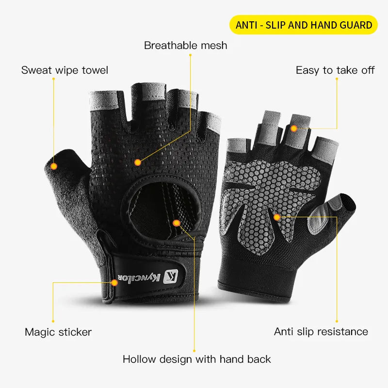 Non-Slip Silicone Half-Finger Cycling Gloves