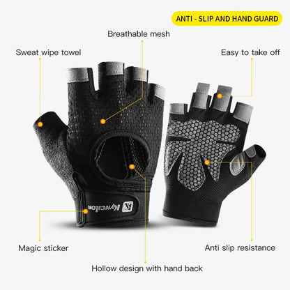 Non-Slip Silicone Half-Finger Cycling Gloves